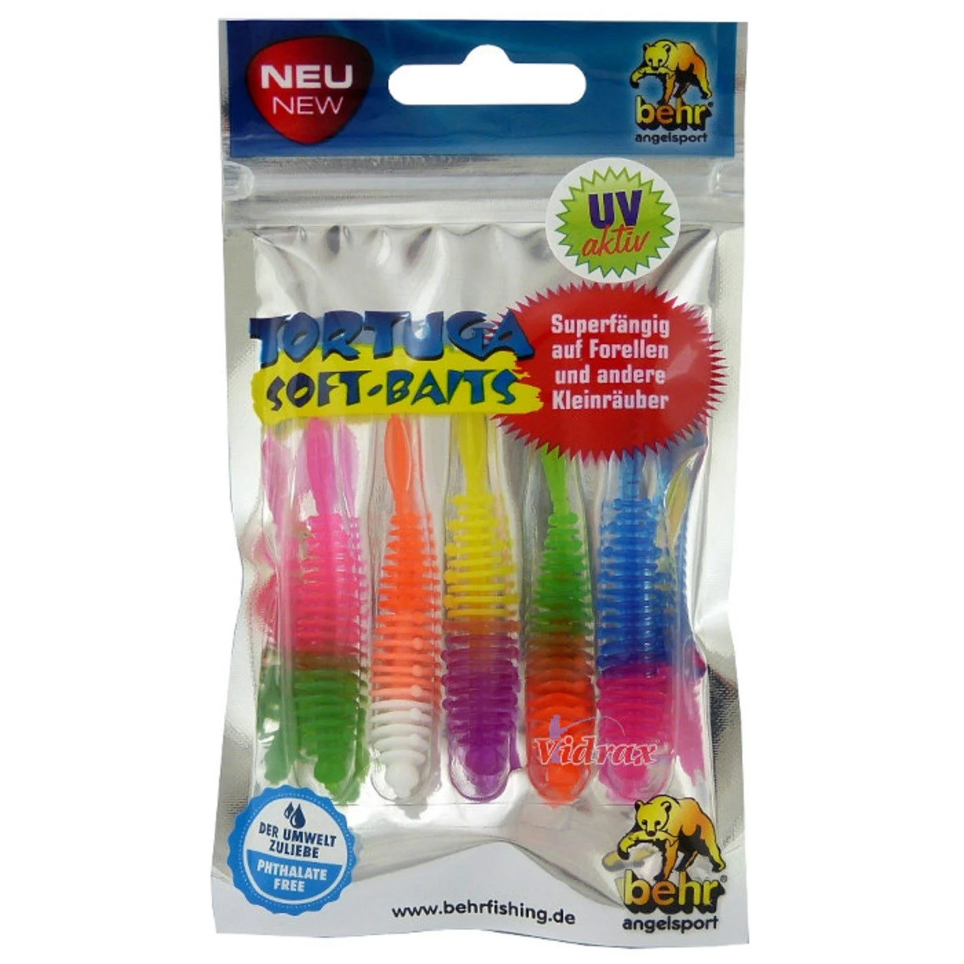Kunstköder „Tortuga Ripple Body“ – 5er-Set, 5,5 cm, verschiedene Aromen